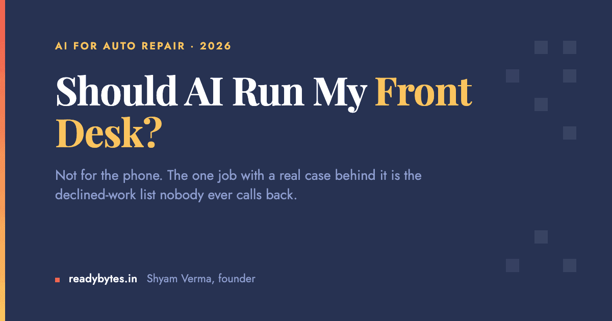 Should My Auto Repair Shop Use AI for the Front Desk?